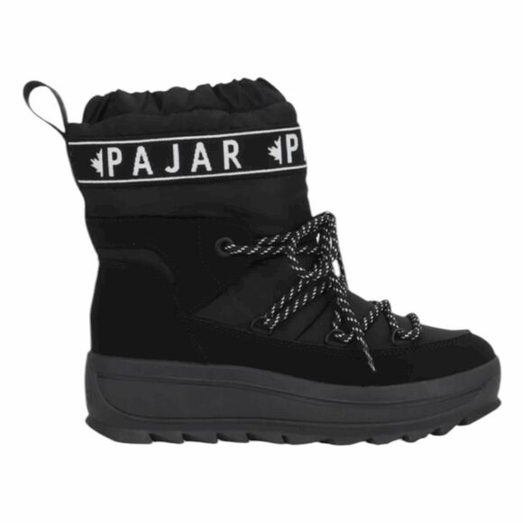 Pajar CANADA Galaxy Snow Boots Waterproof Nylon Pull-On Black Woman's 9 - Picture 4 of 11